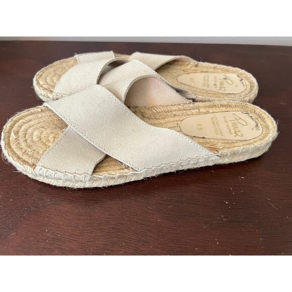 Anthropologie Pima 2 Espadrille Leather Crossover Sandals Size 6.5 - Picture 4 of 7